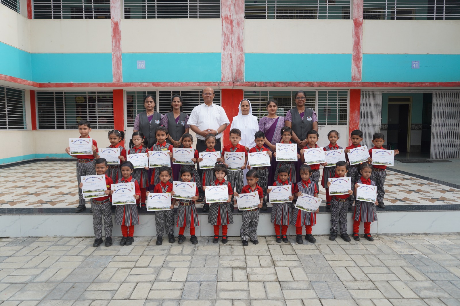 Appreciating The Punctuality Of The Pre -Primary Section Students